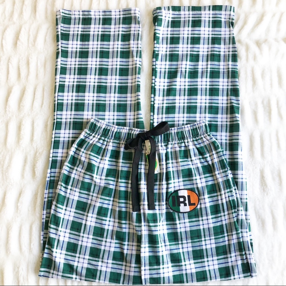 Irish Green Plaid Pajama Pants - Size XS